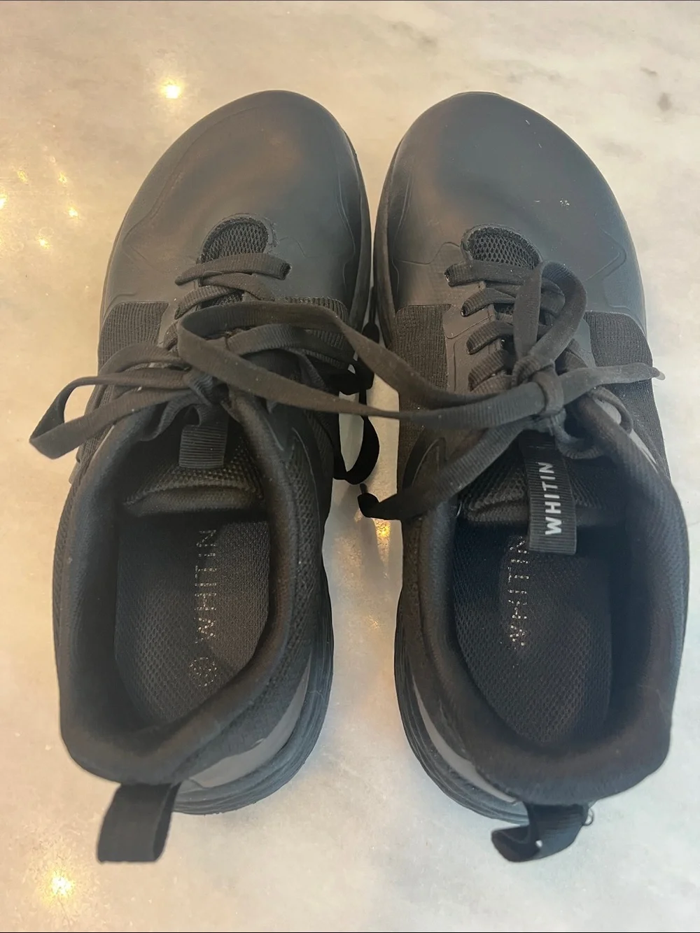 WHITIN Men's Food Service Zero Drop Black Athletic Slip-Resistant Sneakers Sz 11